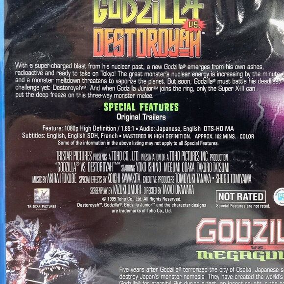 NEW Godzilla vs. Destoroyah / Megaguirus BLURAY Double Movie Toho Collection - Picture 4 of 7